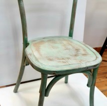 כסא עץ טורקיז ווש