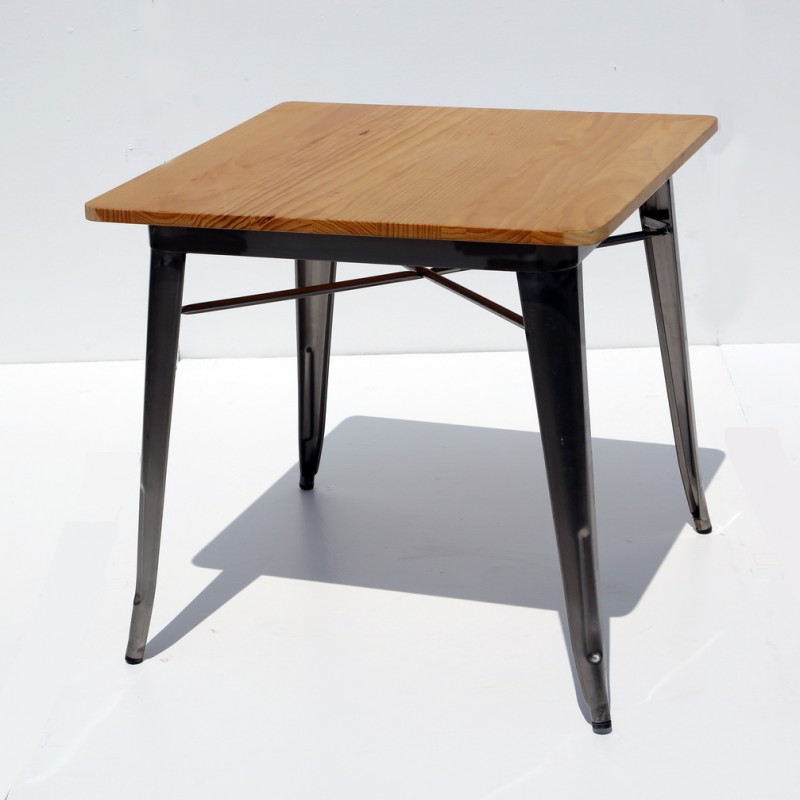 שולחן בית קפה דורתי – מתכת – טופ עץ