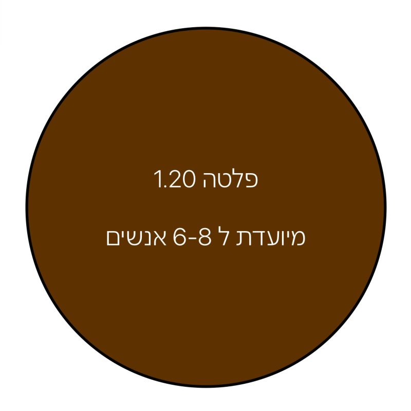 פלטה לשולחן 1.20 קוטר